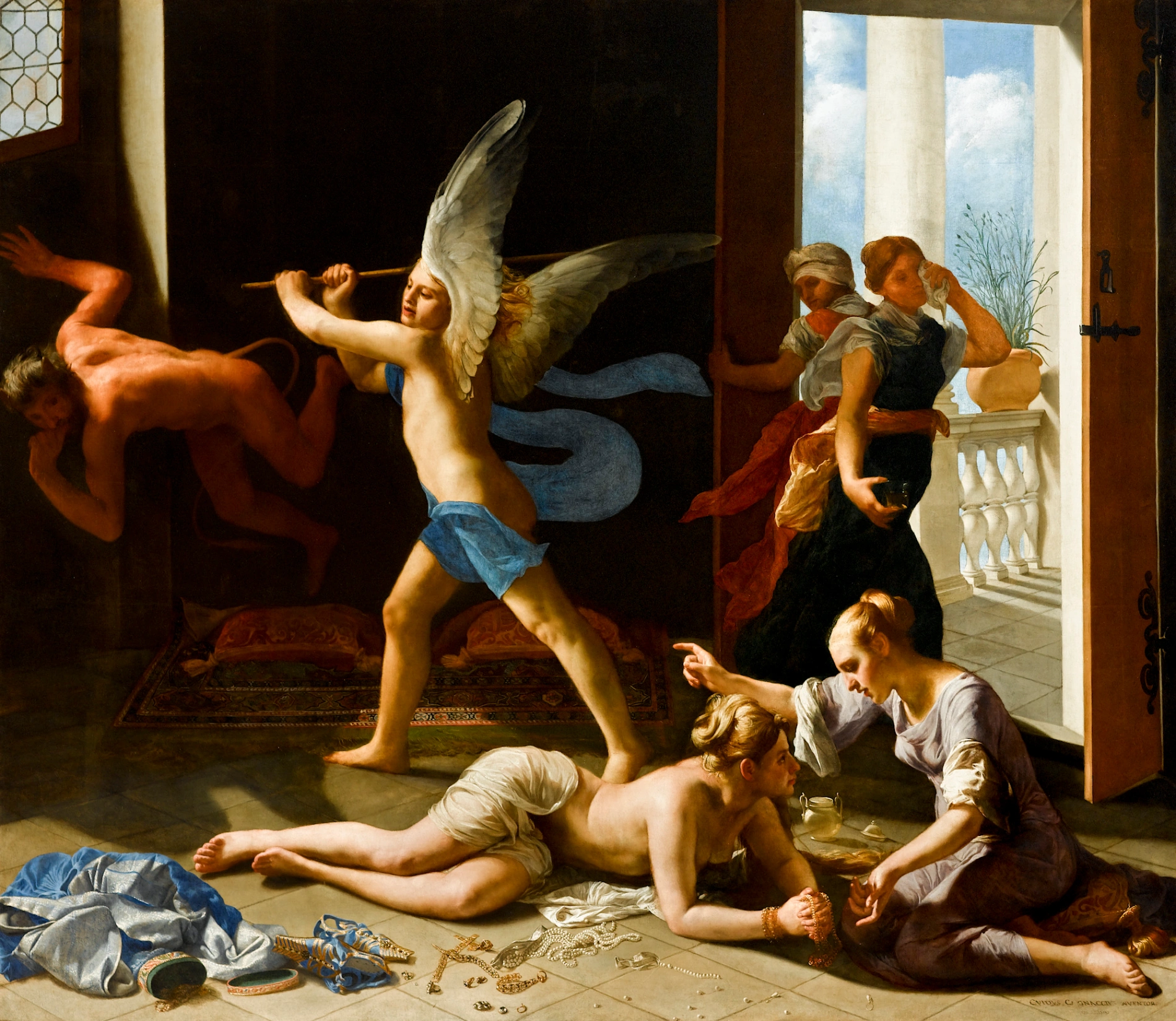 Guido Cagnacci, Maddalena penitente,1660-1663 circa, olio su tela, 229,2 × 266,1 cm, Norton Simon Museum, Pasadena.