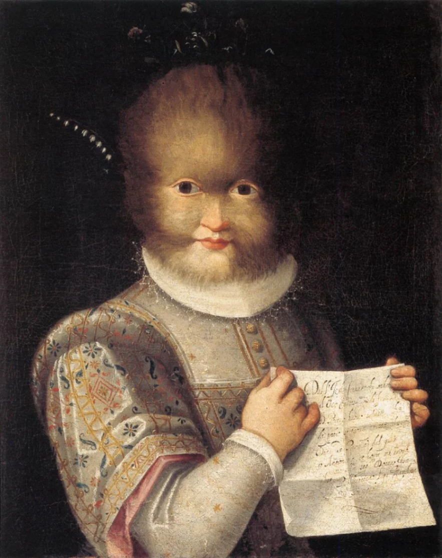 Lavinia Fontana, Ritratto di Antonietta Gonzales, 1594-1595, olio su tela, 57 × 46 cm, Musée du château de Blois, Blois.