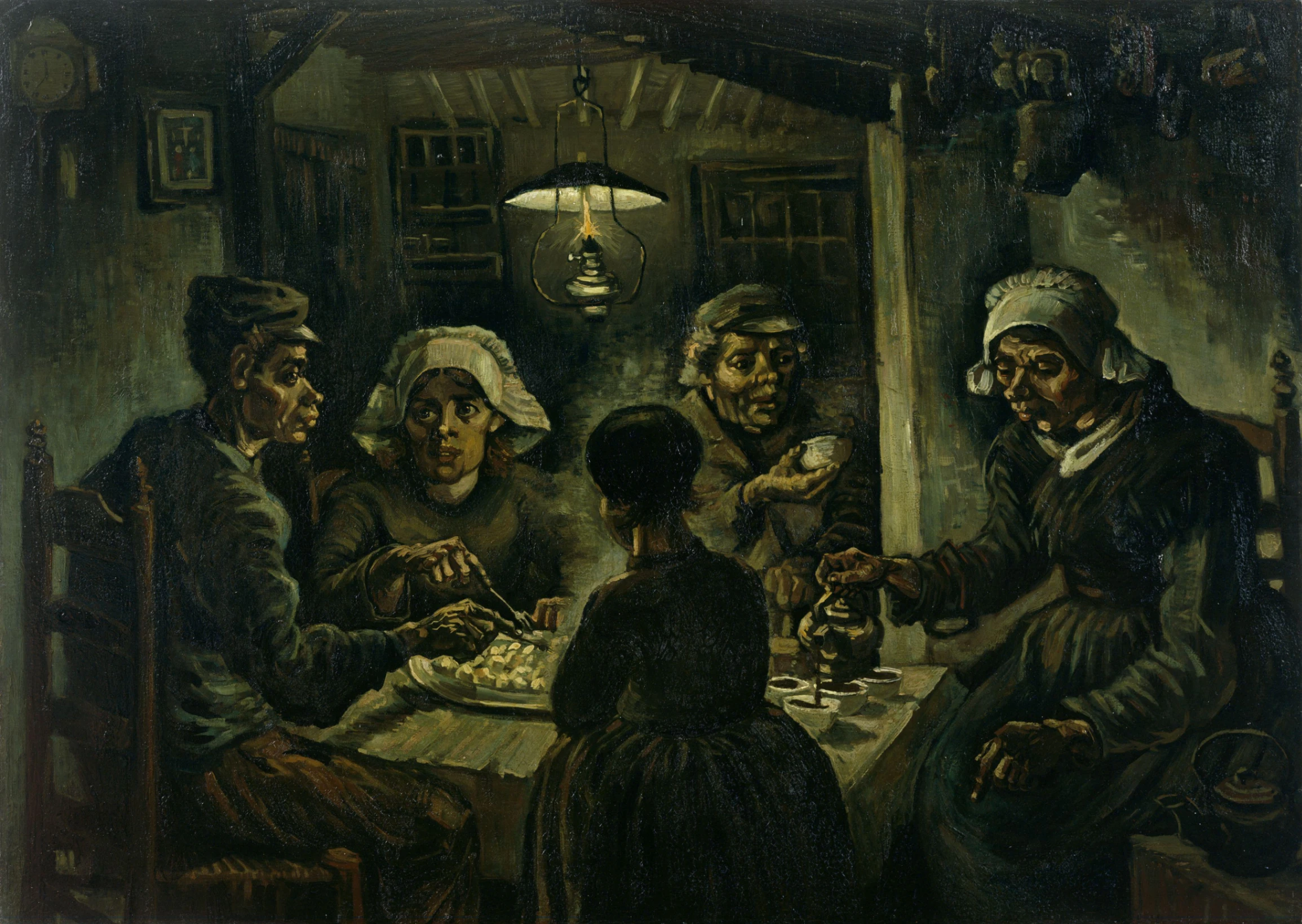 Vincent van Gogh, I mangiatori di patate, 1885, olio su tela, 82 x 114 cm, Vincent van Gogh Museum, Amsterdam.