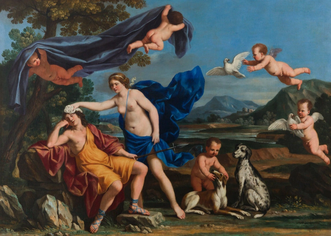 Giacinto Gimignani, Venere e Adone, 1655 circa, National Art Gallery, Sofia.