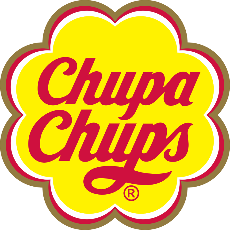 Il logo Chupa Chups. La margherita stilizzata è stata introdotta da Salvador Dalì.
