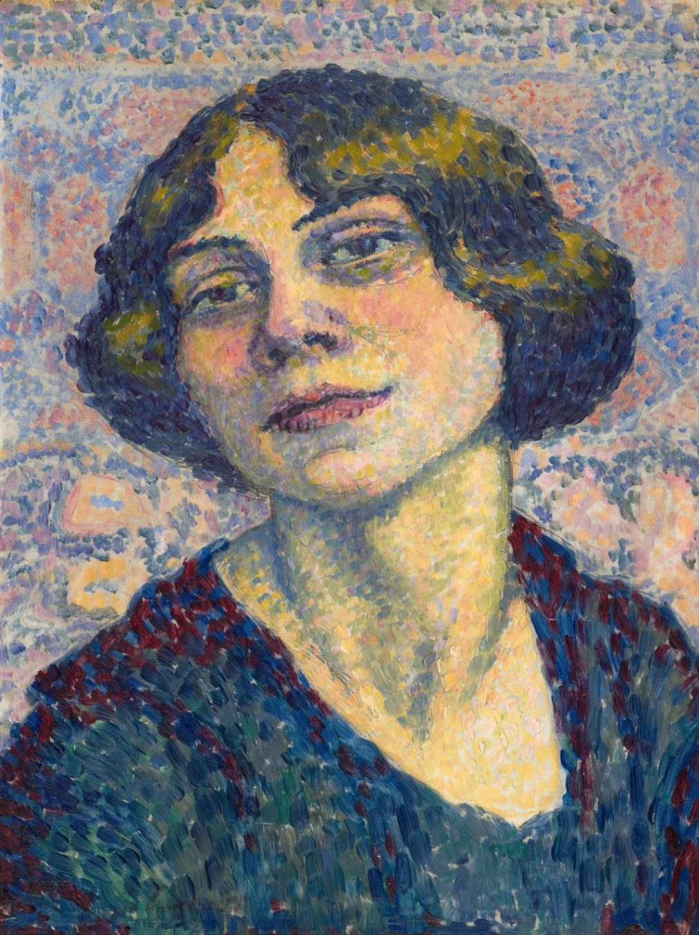 Lucie Cousturier, Autoritratto, 1905-1910, olio su pannello, incorniciato: 55,9 x 45,72 cm, © Indianapolis Museum of Art