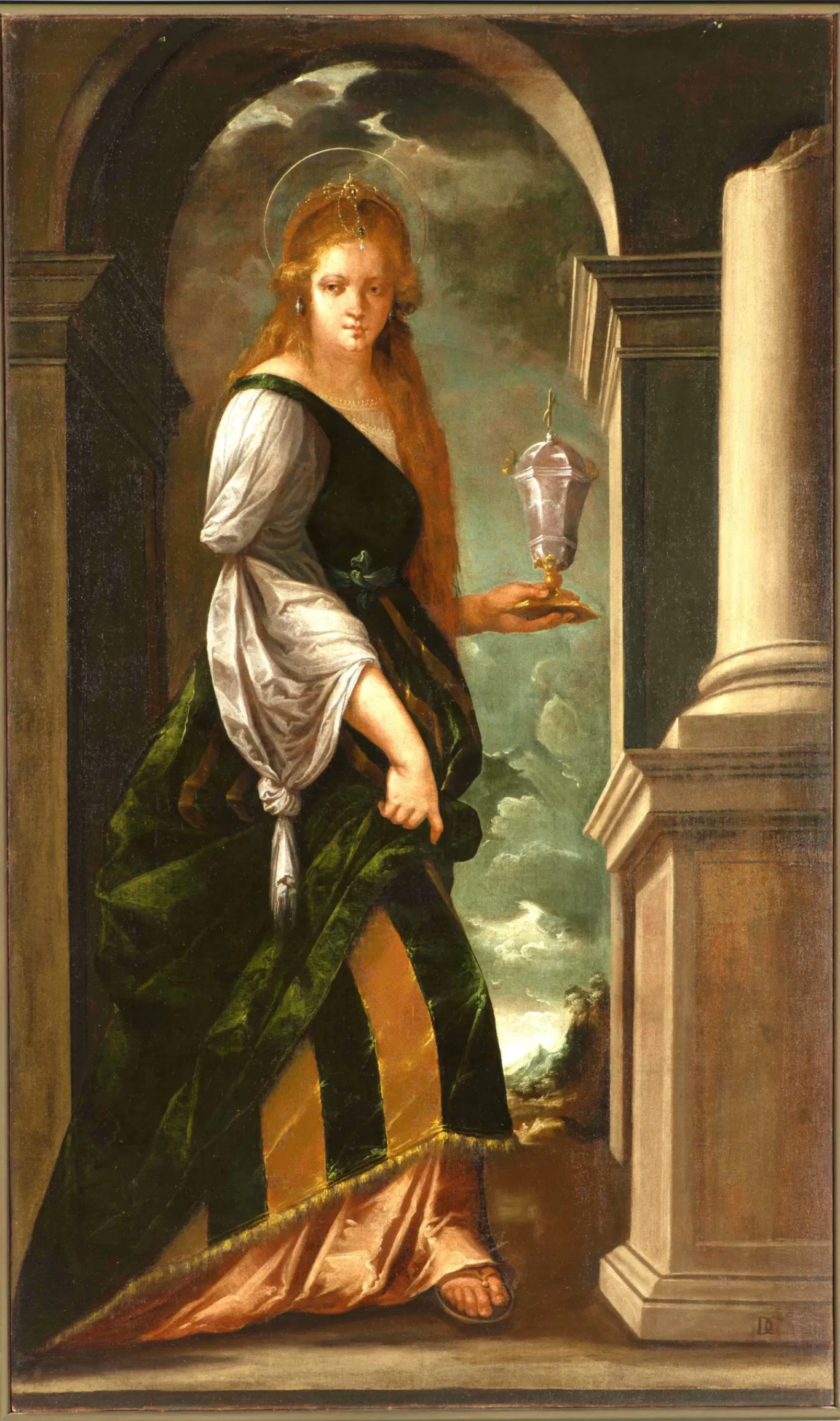 Domenico Carpinoni, Santa Maria Maddalena, 1620-1625 circa, olio su tela, 176 × 103 cm, Clusone, chiesa della Beata Vergine del Paradiso.