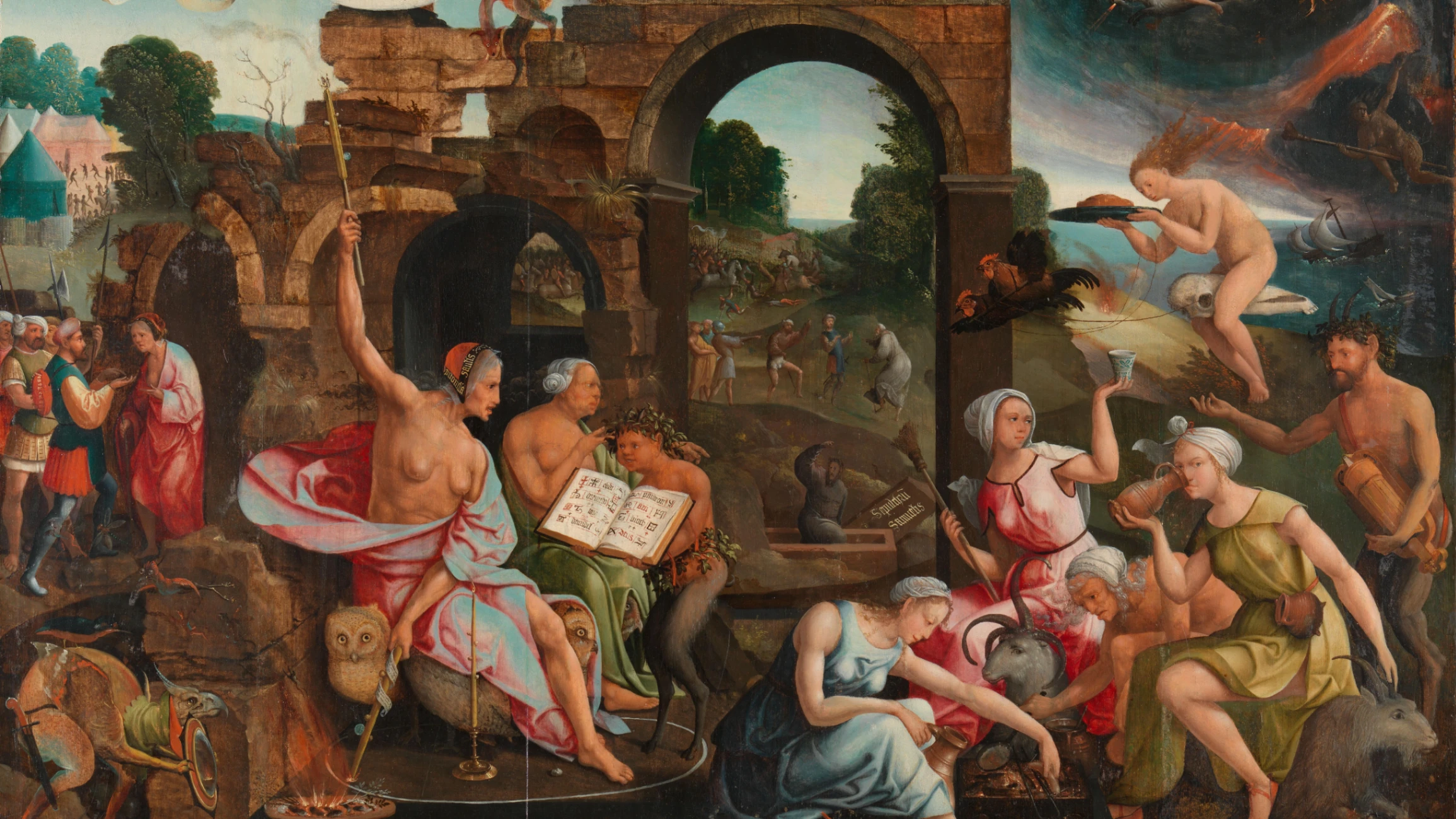 Jacob Cornelisz van Oostsanen, Saul e la Strega di Endor, 1526, olio su tavola, 85.5 cm x 122.8 cm, Rijksmuseum, Amsterdam.