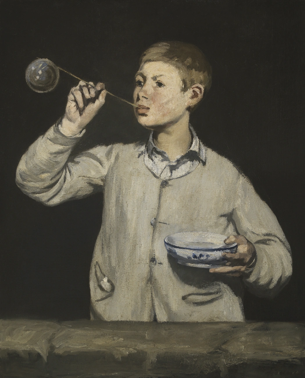 Édouard Manet, Bambino che soffia le bolle di sapone, 1867, olio su tela, cm 100×81, Fundação Calouste Gulbenkian, Lisbona.