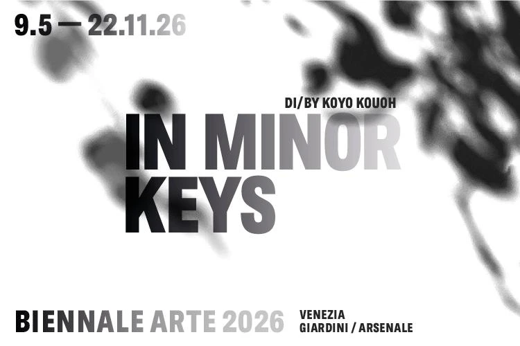 La visual identity della Biennale Arte 2026 di Venezia, dal titolo In Minor Keys.