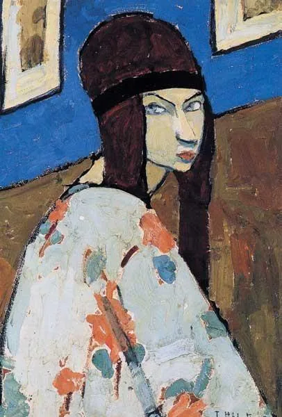 Jeanne Hébuterne, Autoritratto, 1916-1917, olio su carta, collezione privata.