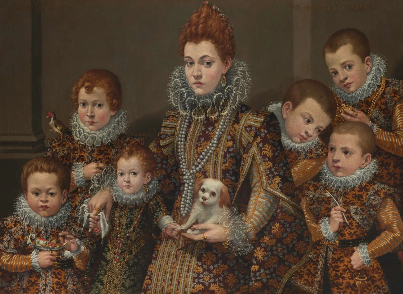 Lavinia Fontana, Ritratto di Bianca degli Utili Maselli con i figli, 1604-1605 circa, olio su tela, 99,06 x 135,255 cm, Fine Arts Museums of San Francisco, Margaret e William R. Hearst III, Fondo Lisa e Douglas Goldman, John A. e Cynthia Fry Gunn, Dagmar Dolby e The Roscoe and Margaret Oakes Endowment Income Fund in occasione del centenario della Legion of Honor, 2024.7. Fotografia di Randy Dodson, per gentile concessione dei Fine Arts Museums of San Francisco.