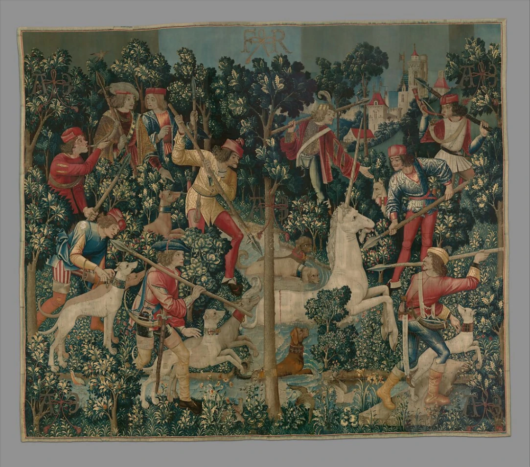 L'unicorno attraversa il ruscello, 1495-1505, The Metropolitan Museum of Art, New York.