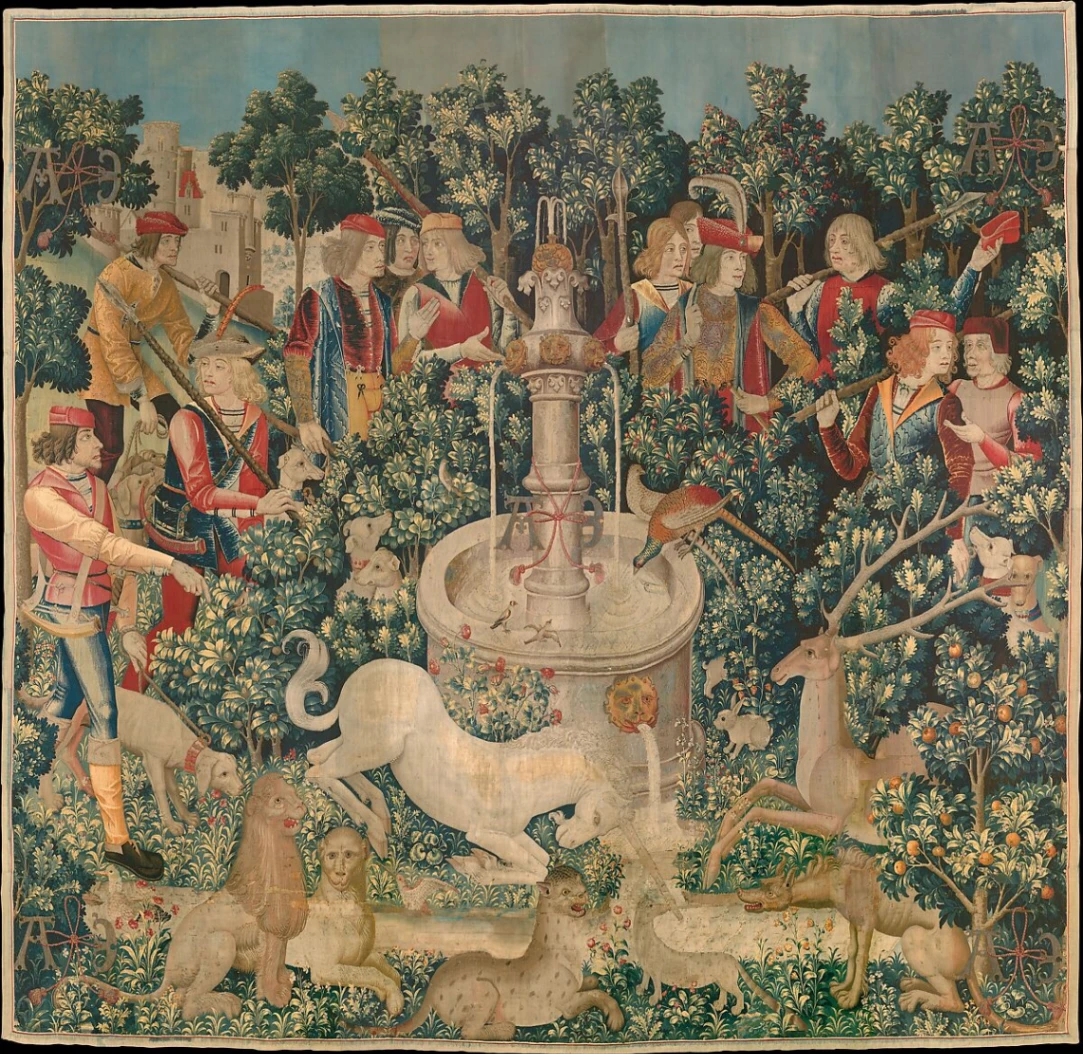 L'unicorno purifica il ruscello, 1495-1505, The Metropolitan Museum of Art, New York.
