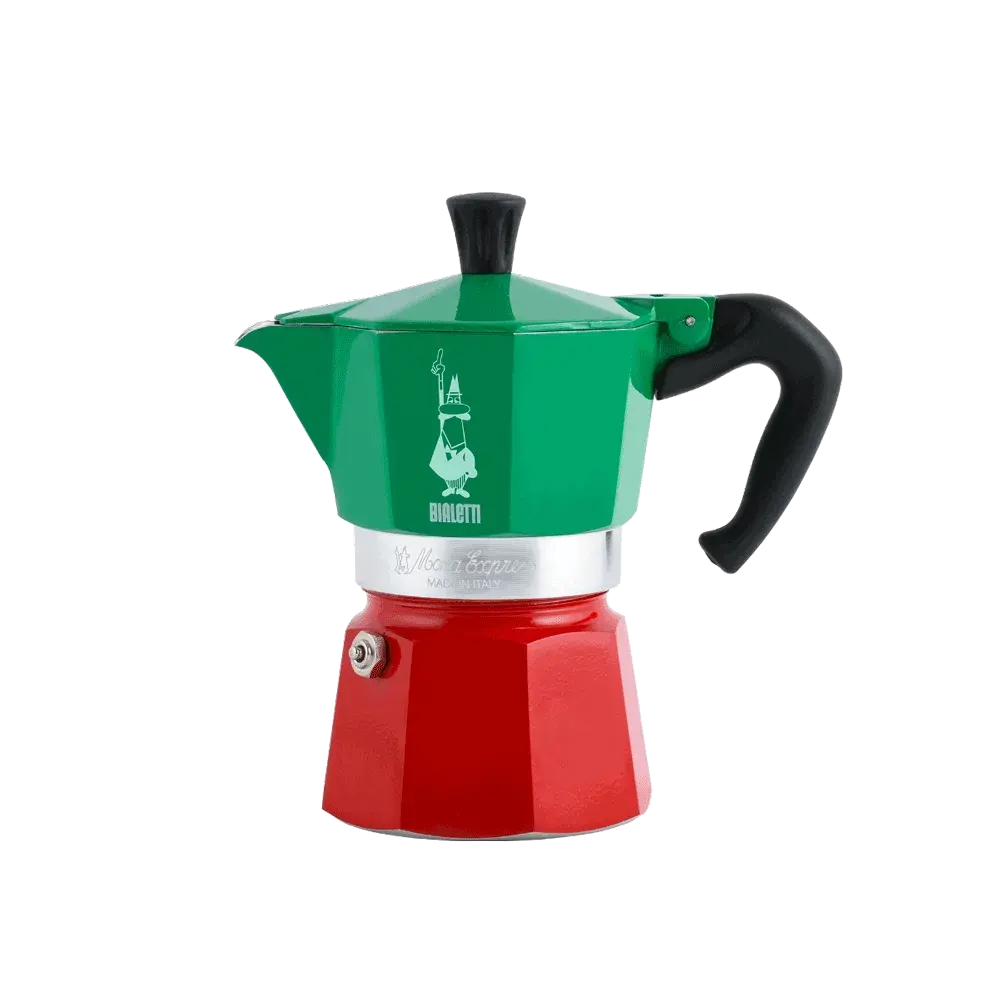 Una versione della Moka Bialetti che ne esalta l'italianità. © Bialetti