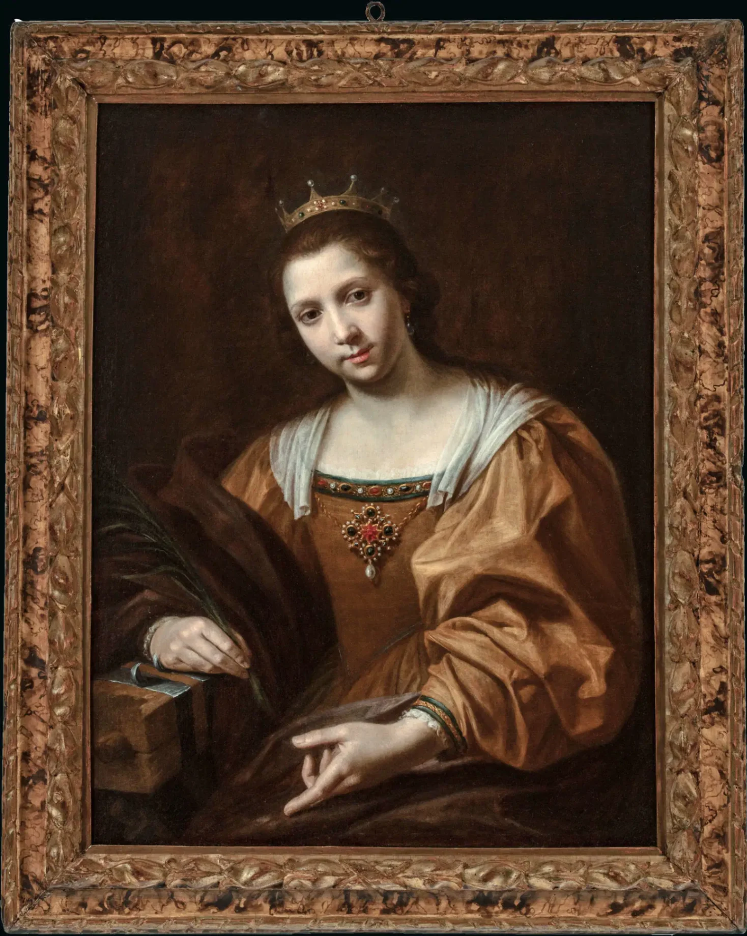 Virginia Vezzi, Autoritratto come santa Caterina d’Alessandria, 1624-1626, olio su tela, 99,4 x 74,3 cm, LACMA, Los Angeles.